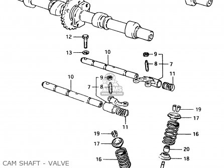 CAM SHAFT - VALVE - GSX750EF 1984 (E) (E1 2 4 6 15 16 17 18 21 22 24 25 26 30 34 39)