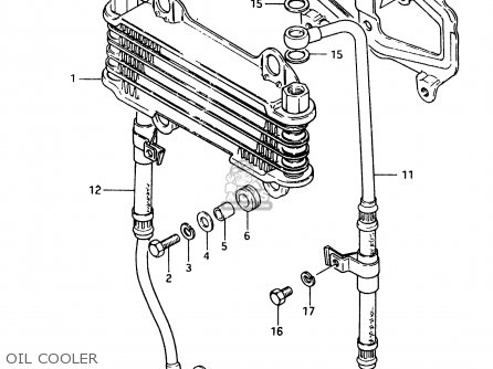OIL COOLER - GSX750EF 1984 (E) (E1 2 4 6 15 16 17 18 21 22 24 25 26 30 34 39)
