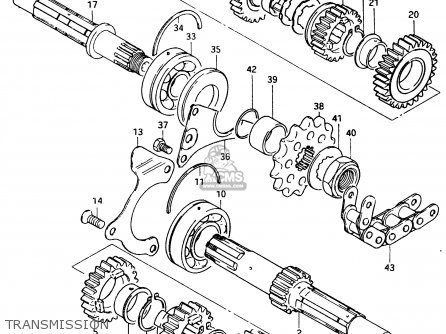 TRANSMISSION - GSX750EF 1984 (E) (E1 2 4 6 15 16 17 18 21 22 24 25 26 30 34 39)