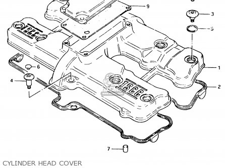 CYLINDER HEAD COVER - GSX750EF 1984 (E) (E1 2 4 6 15 16 17 18 21 22 24 25 26 30 34 39)
