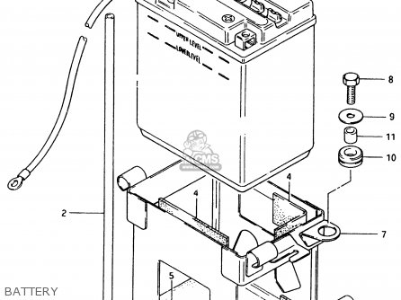 BATTERY - GSX750EF 1984 (E) (E1 2 4 6 15 16 17 18 21 22 24 25 26 30 34 39)