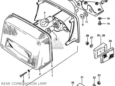 REAR COMBINATION LAMP - GSX750EF 1984 (E) (E1 2 4 6 15 16 17 18 21 22 24 25 26 30 34 39)