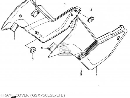 FRAME COVER (GSX750ESE/EFE) - GSX750EF 1984 (E) (E1 2 4 6 15 16 17 18 21 22 24 25 26 30 34 39)