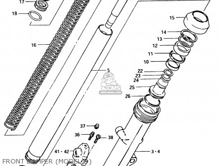 FRONT DAMPER (MODEL D) - GSX750EF 1984 (E) (E1 2 4 6 15 16 17 18 21 22 24 25 26 30 34 39)