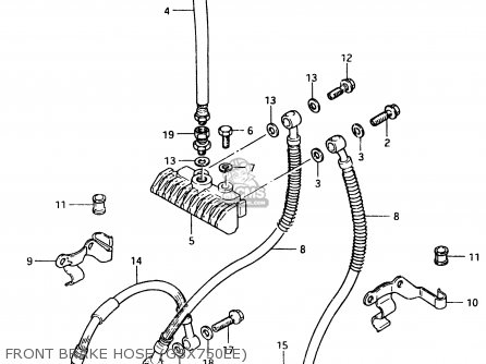 FRONT BRAKE HOSE (GSX750EE) - GSX750EF 1984 (E) (E1 2 4 6 15 16 17 18 21 22 24 25 26 30 34 39)