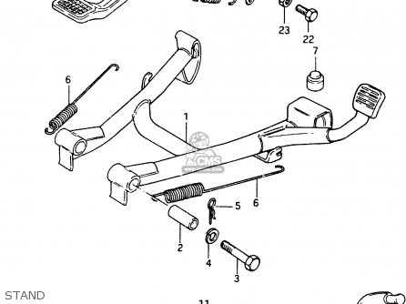 STAND - GSX750EF 1985 (F) (E01 E02 E04 06 15 16 17 18 21 22 24 25 34 39)