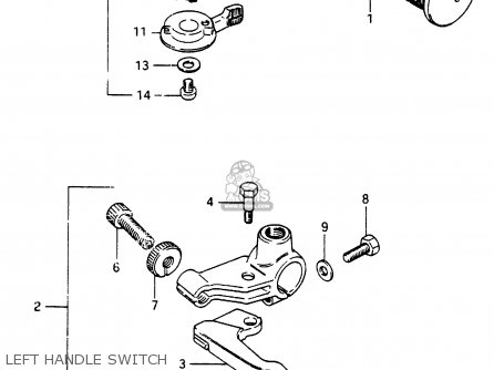 LEFT HANDLE SWITCH - GSX750EF 1985 (F) (E01 E02 E04 06 15 16 17 18 21 22 24 25 34 39)