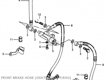 FRONT BRAKE HOSE (GSX750ESF/EFF/ESG) - GSX750EF 1985 (F) (E01 E02 E04 06 15 16 17 18 21 22 24 25 34 39)