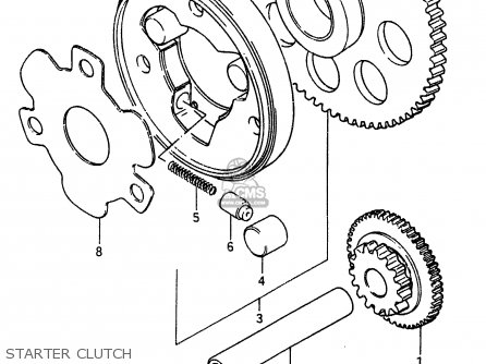 STARTER CLUTCH - GSX750EF 1985 (F) (E01 E02 E04 06 15 16 17 18 21 22 24 25 34 39)