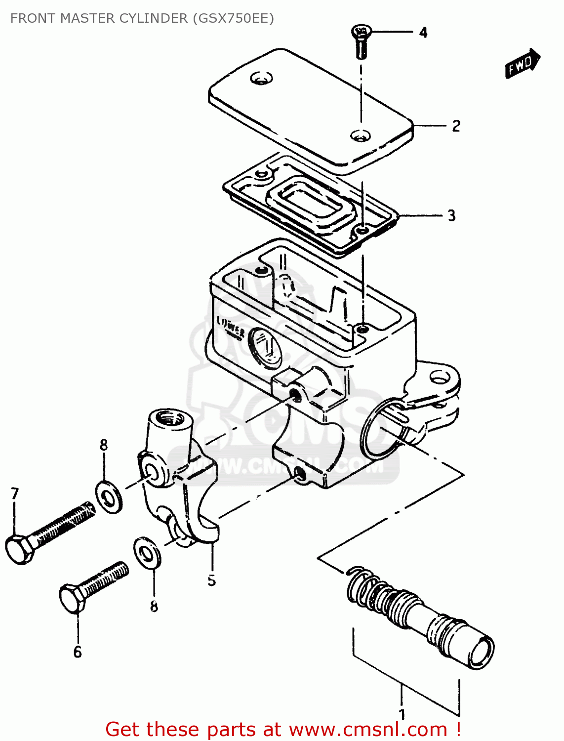 FRONT MASTER CYLINDER (GSX750EE) GSX750ES 1983 (D) 1 2 4 6 15 16 17 18 21 22 24 25 26 27 30 34 39