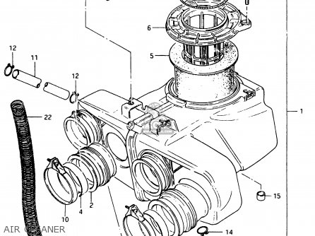AIR CLEANER - GSX750ES 1983 (D) 1 2 4 6 15 16 17 18 21 22 24 25 26 27 30 34 39
