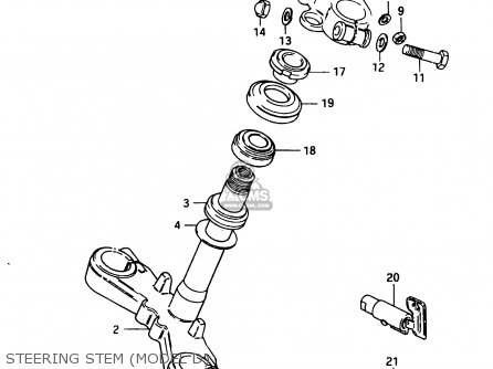 STEERING STEM (MODEL D) - GSX750ES 1983 (D) 1 2 4 6 15 16 17 18 21 22 24 25 26 27 30 34 39