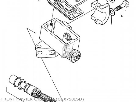 FRONT MASTER CYLINDER (GSX750ESD) - GSX750ES 1983 (D) 1 2 4 6 15 16 17 18 21 22 24 25 26 27 30 34 39