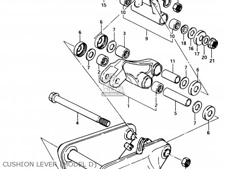 CUSHION LEVER (MODEL D) - GSX750ES 1983 (D) 1 2 4 6 15 16 17 18 21 22 24 25 26 27 30 34 39