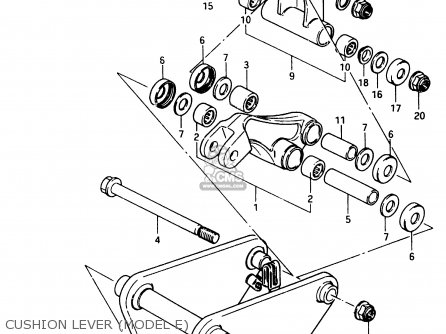 CUSHION LEVER (MODEL E) - GSX750ES 1983 (D) 1 2 4 6 15 16 17 18 21 22 24 25 26 27 30 34 39