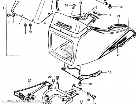 COWLING (GSX750ESD) - GSX750ES 1983 (D) 1 2 4 6 15 16 17 18 21 22 24 25 26 27 30 34 39