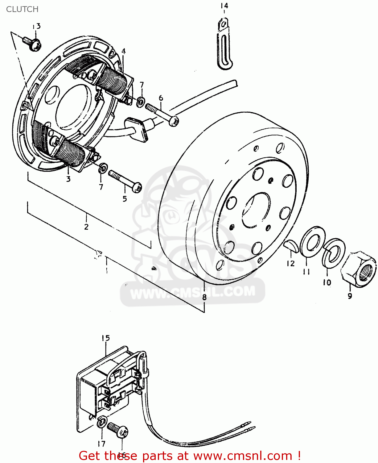 CLUTCH GSX750ES 1984 (E) (E01 E02 4 6 15 16 17 18 21 22 24 25 34 39 53)
