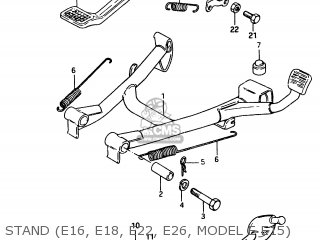 STAND (E16, E18, E22, E26, MODEL E E15) - GSX750ES 1984 (E) (E01 E02 4 6 15 16 17 18 21 22 24 25 34 39 53)