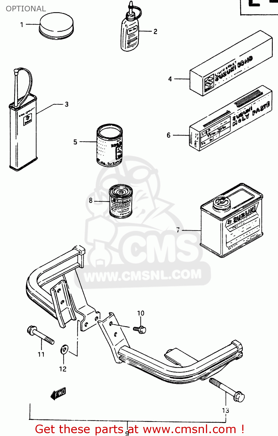 OPTIONAL GSX750ES 1985 (F) (E01 E2 E4 E6 E15 E16 17 22 24 25 26 34 39 53)