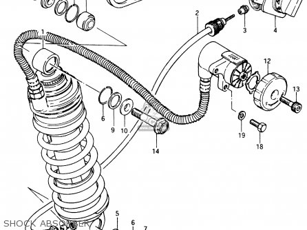 SHOCK ABSORBER - GSX750ES 1985 (F) (E01 E2 E4 E6 E15 E16 17 22 24 25 26 34 39 53)
