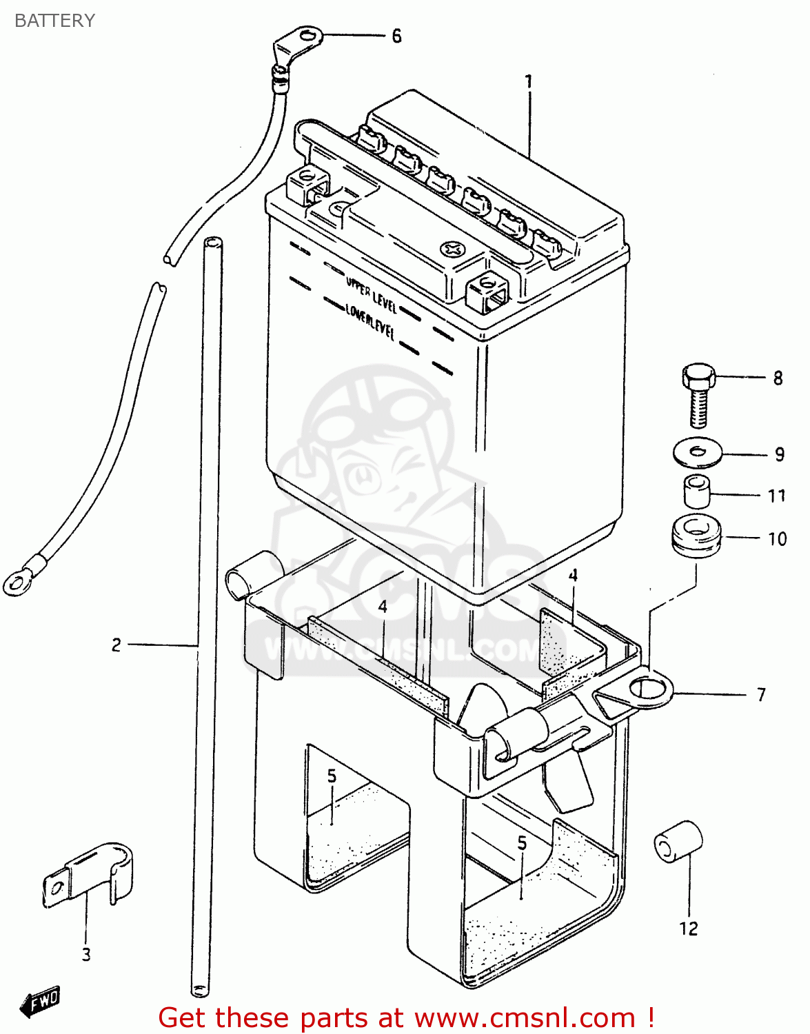BATTERY GSX750ES 1986 (G) (E01 E2 E4 E6 E15 E16 17 22 24 25 26 34 39 53)