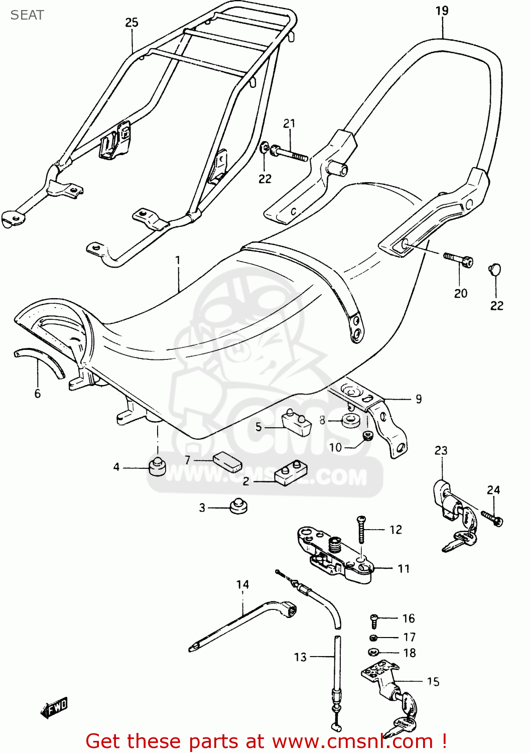 SEAT GSX750ES 1986 (G) (E01 E2 E4 E6 E15 E16 17 22 24 25 26 34 39 53)