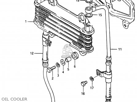 OIL COOLER - GSX750ES 1986 (G) (E01 E2 E4 E6 E15 E16 17 22 24 25 26 34 39 53)