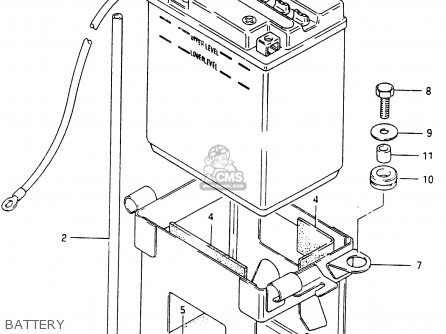 BATTERY - GSX750ES 1986 (G) (E01 E2 E4 E6 E15 E16 17 22 24 25 26 34 39 53)