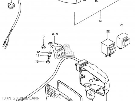 TJRN SIGNAL LAMP - GSX750ES 1986 (G) (E01 E2 E4 E6 E15 E16 17 22 24 25 26 34 39 53)