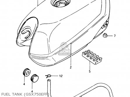FUEL TANK (GSX750EFF) - GSX750ES 1986 (G) (E01 E2 E4 E6 E15 E16 17 22 24 25 26 34 39 53)
