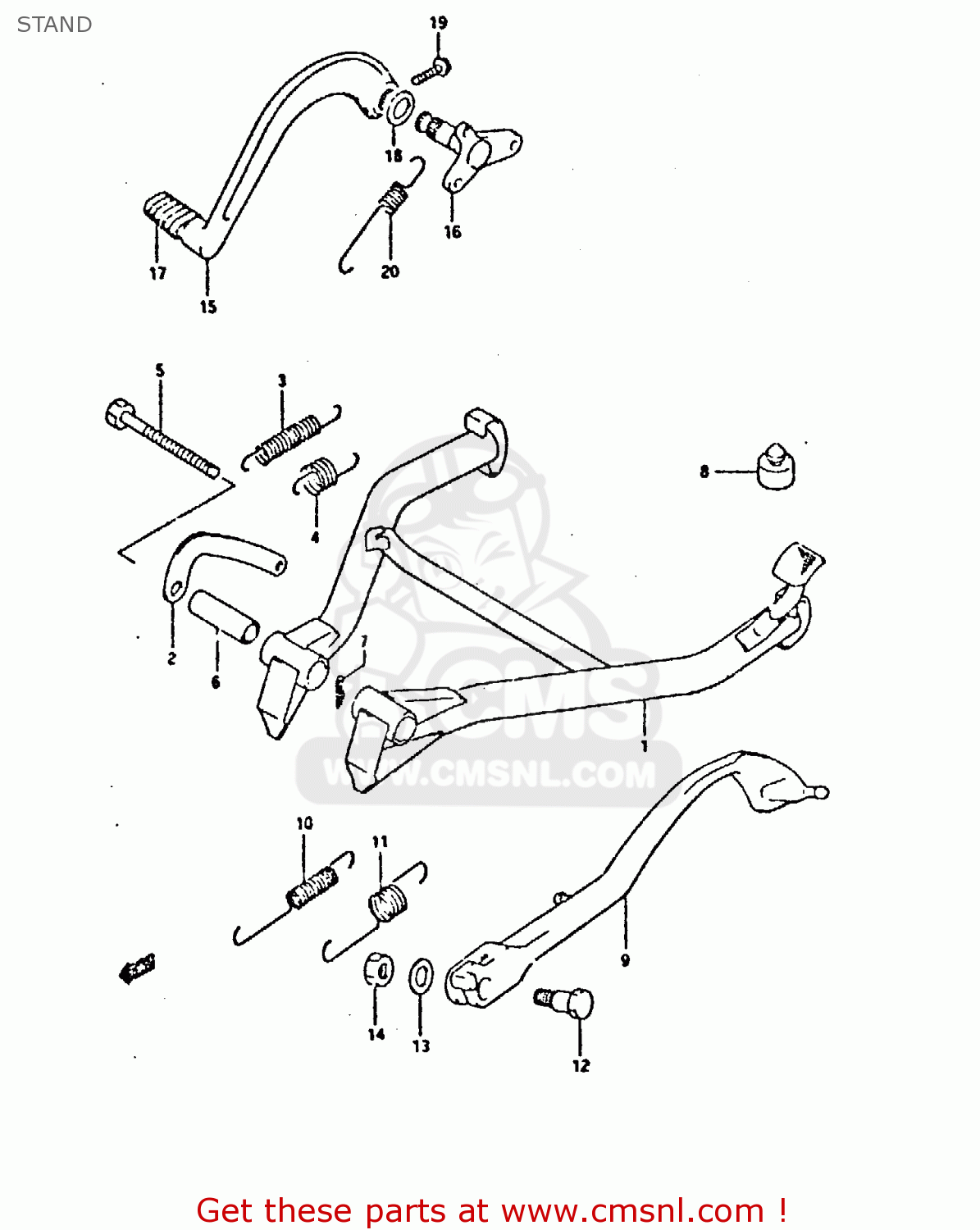 STAND GSX750F 1989 (K) (E01 E02 E04 E15 E16 17 18 21 22 24 25 34 39 53