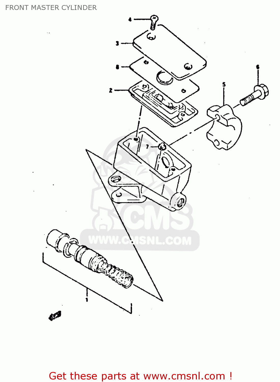 FRONT MASTER CYLINDER GSX750F 1989 (K) (E01 E02 E04 E15 E16 17 18 21 22 24 25 34 39 53