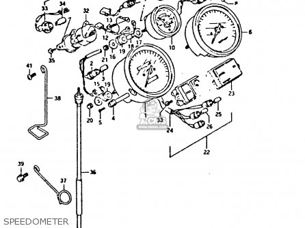 SPEEDOMETER - GSX750F 1989 (K) (E01 E02 E04 E15 E16 17 18 21 22 24 25 34 39 53