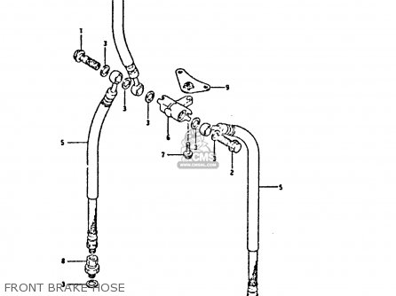 FRONT BRAKE HOSE - GSX750F 1989 (K) (E01 E02 E04 E15 E16 17 18 21 22 24 25 34 39 53