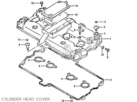 CYLINDER HEAD COVER - GSX750F 1990 (L) (E01 E02 E04 E15 E16 17 18 21 22 24 25 34 39 53