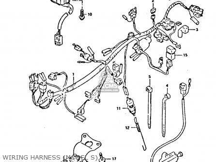 WIRING HARNESS (MODEL S) - GSX750F 1990 (L) (E01 E02 E04 E15 E16 17 18 21 22 24 25 34 39 53