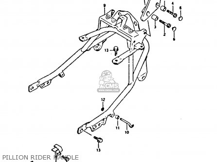 PILLION RIDER HANDLE - GSX750F 1990 (L) (E01 E02 E04 E15 E16 17 18 21 22 24 25 34 39 53