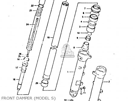 FRONT DAMPER (MODEL S) - GSX750F 1990 (L) (E01 E02 E04 E15 E16 17 18 21 22 24 25 34 39 53