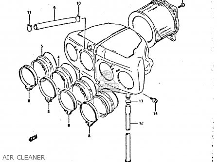 AIR CLEANER - GSX750F 1991 (M) (E01 E02 E04 E15 E16 17 18 21 22 24 25 34 39 53