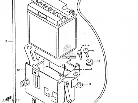BATTERY - GSX750F 1991 (M) (E01 E02 E04 E15 E16 17 18 21 22 24 25 34 39 53