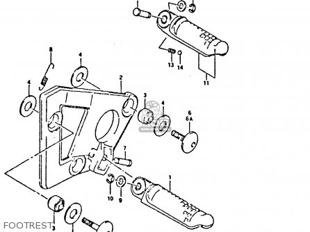 FOOTREST - GSX750F 1991 (M) (E01 E02 E04 E15 E16 17 18 21 22 24 25 34 39 53