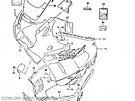 COWLING BODY (MODEL S) - GSX750F 1992 (N) (E01 E02 04 15 16 17 18 21 22 24 25 30 34 39 53