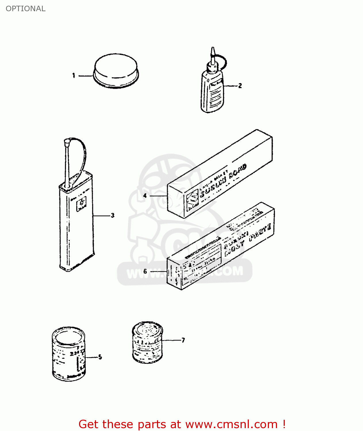 OPTIONAL GSX750F 1993 (P) (E01 E02 E04 E18 E21 E22 E24 E25 E30 E34 E53)