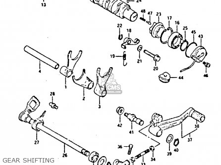 GEAR SHIFTING - GSX750F 1993 (P) (E01 E02 E04 E18 E21 E22 E24 E25 E30 E34 E53)