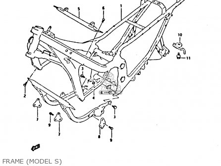 FRAME (MODEL S) - GSX750F 1993 (P) (E01 E02 E04 E18 E21 E22 E24 E25 E30 E34 E53)