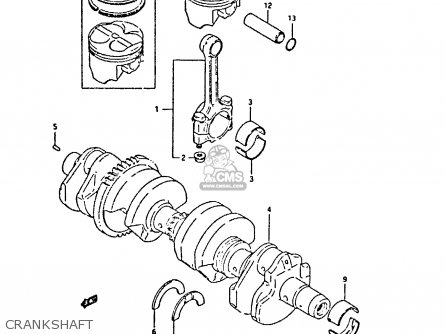 CRANKSHAFT - GSX750F 1993 (P) (E01 E02 E04 E18 E21 E22 E24 E25 E30 E34 E53)