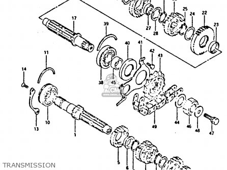 TRANSMISSION - GSX750F 1995 (S) (E02 E04 E18 E22 E24 E25 E34 E37)