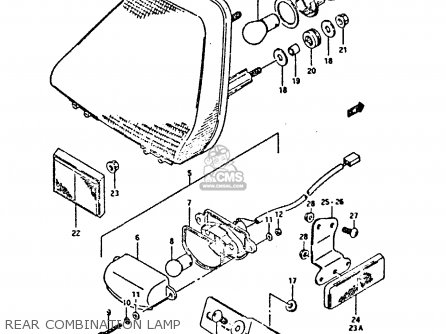 REAR COMBINATION LAMP - GSX750F 1995 (S) (E02 E04 E18 E22 E24 E25 E34 E37)