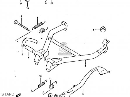 STAND - GSX750F 1995 (S) (E02 E04 E18 E22 E24 E25 E34 E37)