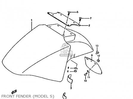 FRONT FENDER (MODEL S) - GSX750F 1995 (S) (E02 E04 E18 E22 E24 E25 E34 E37)